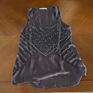 Maurices Charcoal Embellished Tank Top